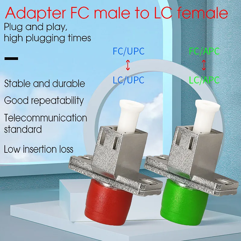 FC Female to LC Female Fiber Adapter Flange Coupler Adapter Fiber Laser Optical Tools single-mode LC-FC