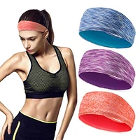 3pcs sweat bands no slip fashion headbands for women workout headbands head bands for yoga running sports gym