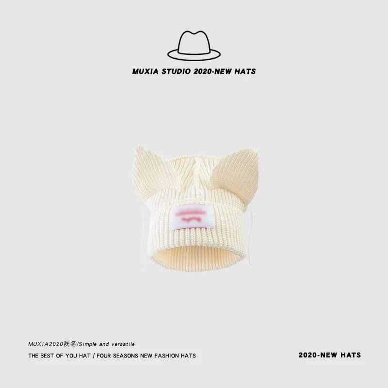 

2020 New Cute Women's Winter Hats Layer Warm Hat Skulies Wool Hat Warm knitted hat For Man