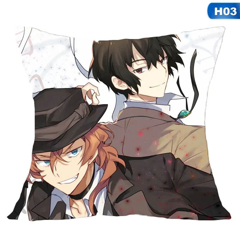 

Anime Manga Bungo Stray Dogs Cushion Cover Seat Bedding Cushion Covers 45x45cm