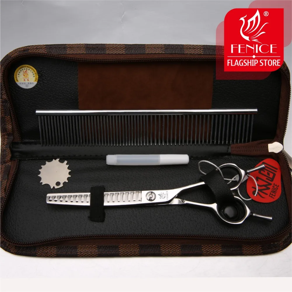 

Professional Jp440c 6.5 Inch High Quality Big Tooth Cut Dog Hair Grooming Curved Thinner Thinning Shears Scissors