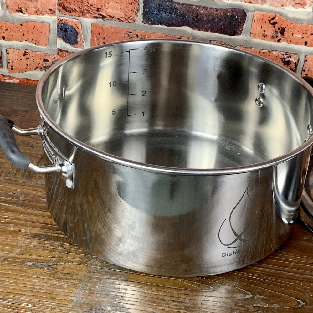 

15L Pot, Boiler, Tank, Fermenter with bell lid Distillation, Rectification, Sanitary Steel 304