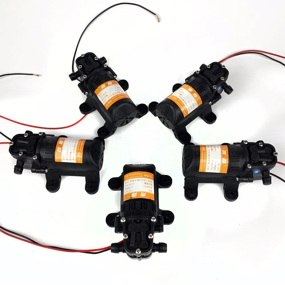 Прочный DC 12 V 70PSI 3.5L/мин Черный мембранный распылитель воды под высоким давлением