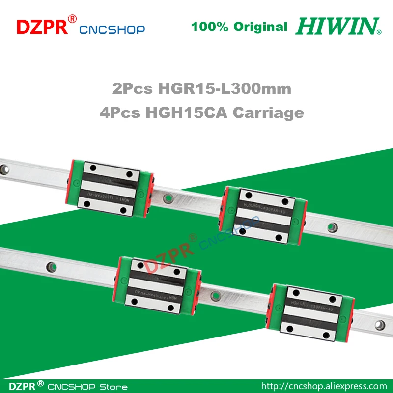 HIWIN HGR15 линейная направляющая 300 мм рельса HGH15CA скользящая каретка для ЧПУ