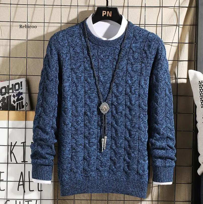 Мужской свитер с длинным рукавом зимняя верхняя одежда облегающая Обложка