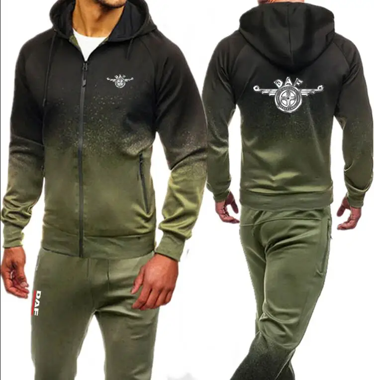 Мужские комплекты с принтом DAF осенний спортивный костюм толстовка спортивные