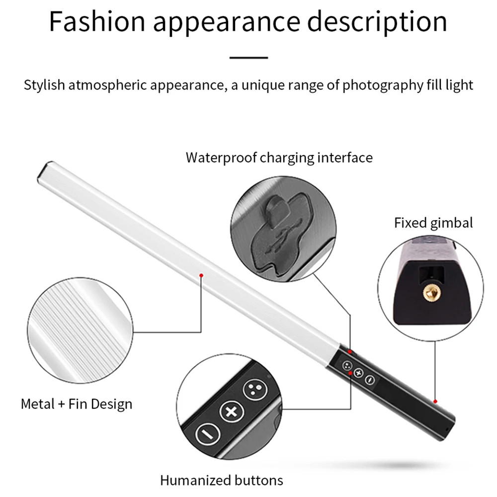 Ulanzi Stick светодиодный светильник для видеосъемки полноцветный ручной RGB с