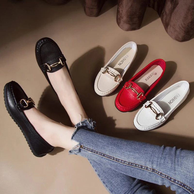 Осенняя женская повседневная обувь без застежки для медсестры мягкий подшитый