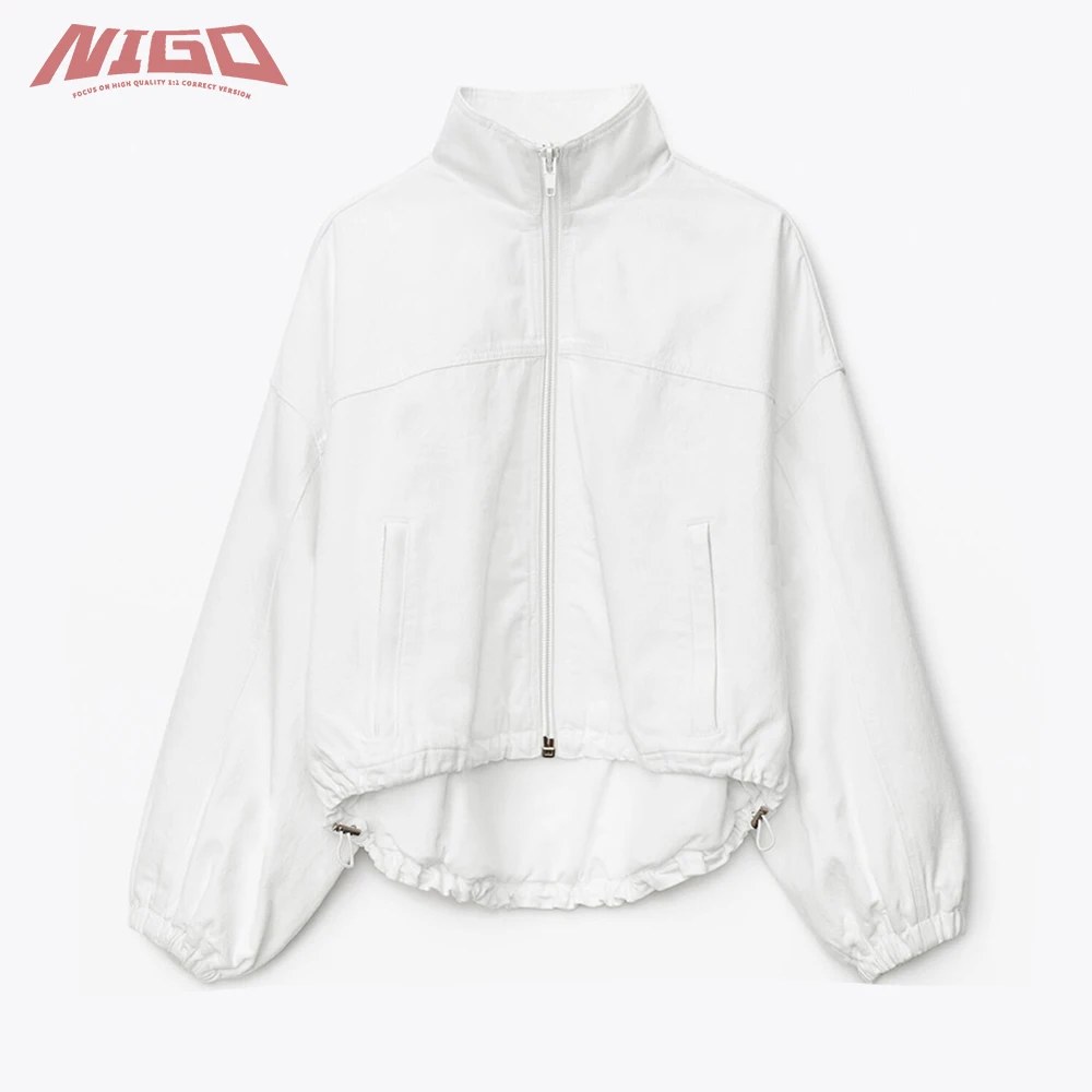 

NIGO Ms 21ss Women's Autumn And Winter Solid Color Hooded Denim Jacket Coat #nigo55818