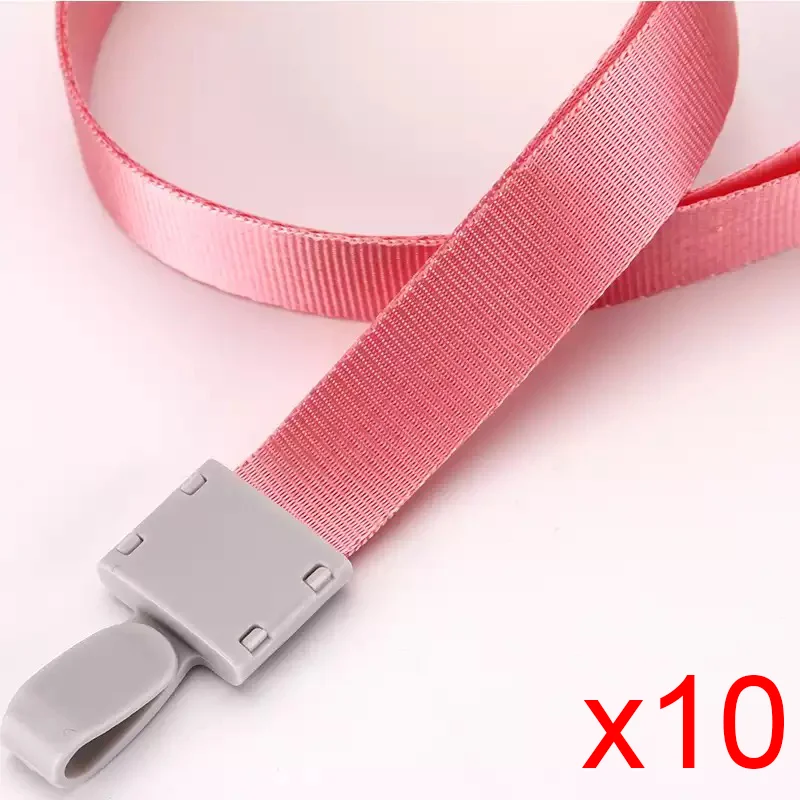 

10pcs Wholesale Rope Bespoke Print Logo for School Office Supplies Business Pass Tag Badges Credential ID Card Holder Lanyard