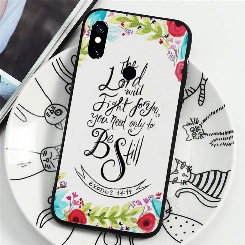 

Phone Case For Xiaomi Redmi Note 4 4x 5 6 7 8 pro S2 PLUS 6A PRO Russian script Bible Flower