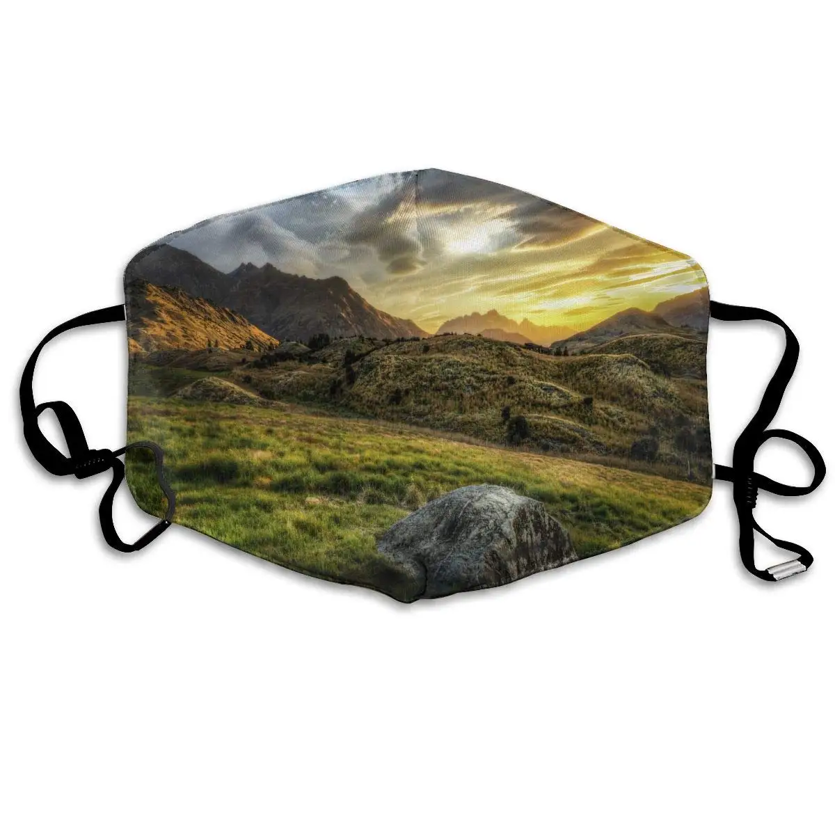 

Dustproof Washable Reusable Morning Mountains Sky Mouth Cover Mask Protective Warm Windproof Mask