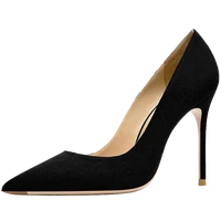 black flock women pumps new autumn shallow high heeled shoes women winter shoes sexy stilettos genuine leather lady club heels