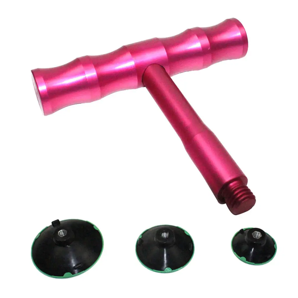 

Car Dent Repair Tool Kit Puller T-bar Slide Hammer + 3 Sized Suction Pads