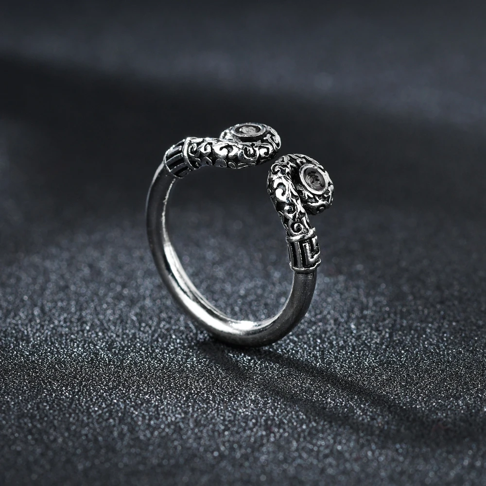 Кольцо в винтажном стиле Король обезьяны для мужчин и женщин регулируемое ретро