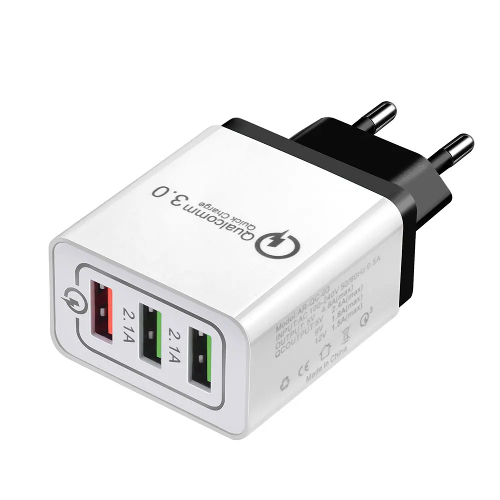 EU Plug 3 в 1 лучшая Беспроводная подставка для зарядного устройства для iPhone 11 Pro Max 8 AirPods Watch Series 4/3 QC3.0 быстрое зарядное устройство для samsung huawei Xiaomi - Цвет: EU Plug