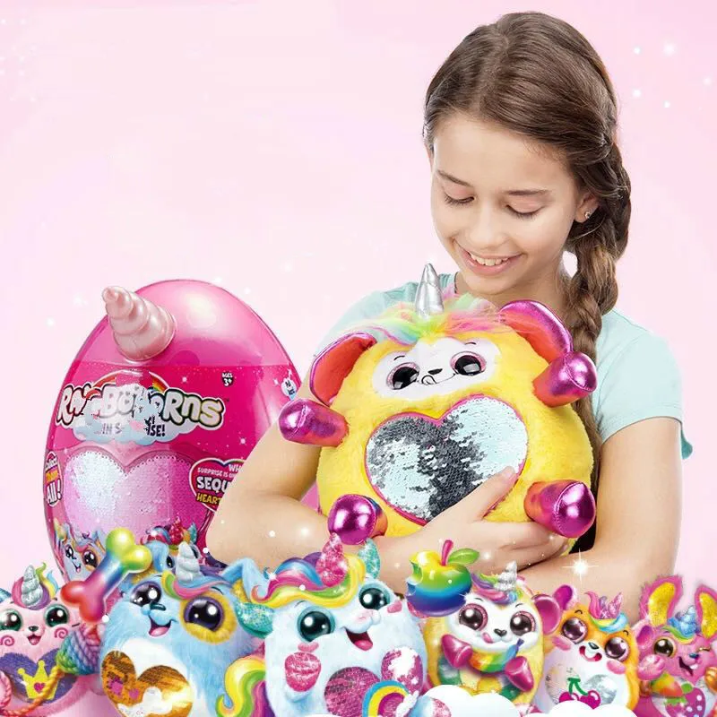 Подлинная оригинальная плюшевая кукла Rainbocornse Радужный Единорог волшебные