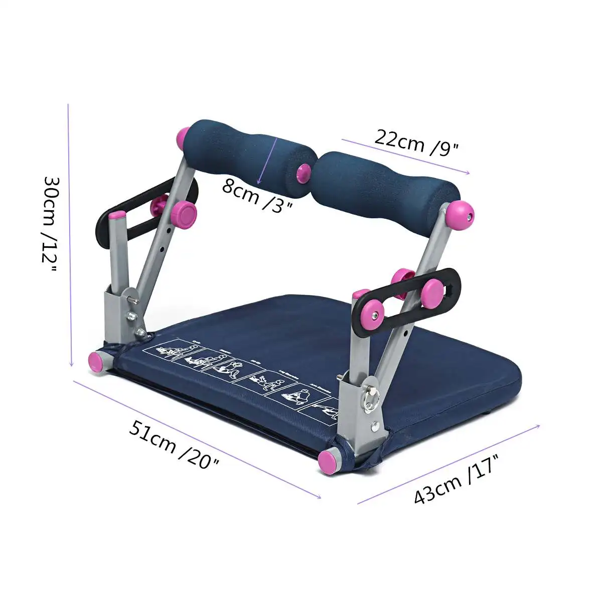 

Adjustable Exercise Workout Machine Home Gym Fitness Equipment Training Tools Multifunction Large Ab Sit-ups Abdominal Trainer