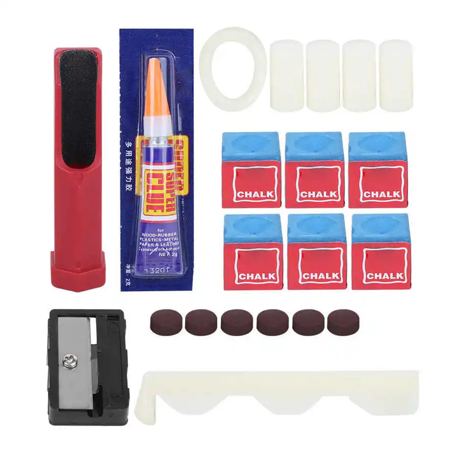 Набор для ремонта бильярда профессиональный инструмент кончиков кия мел