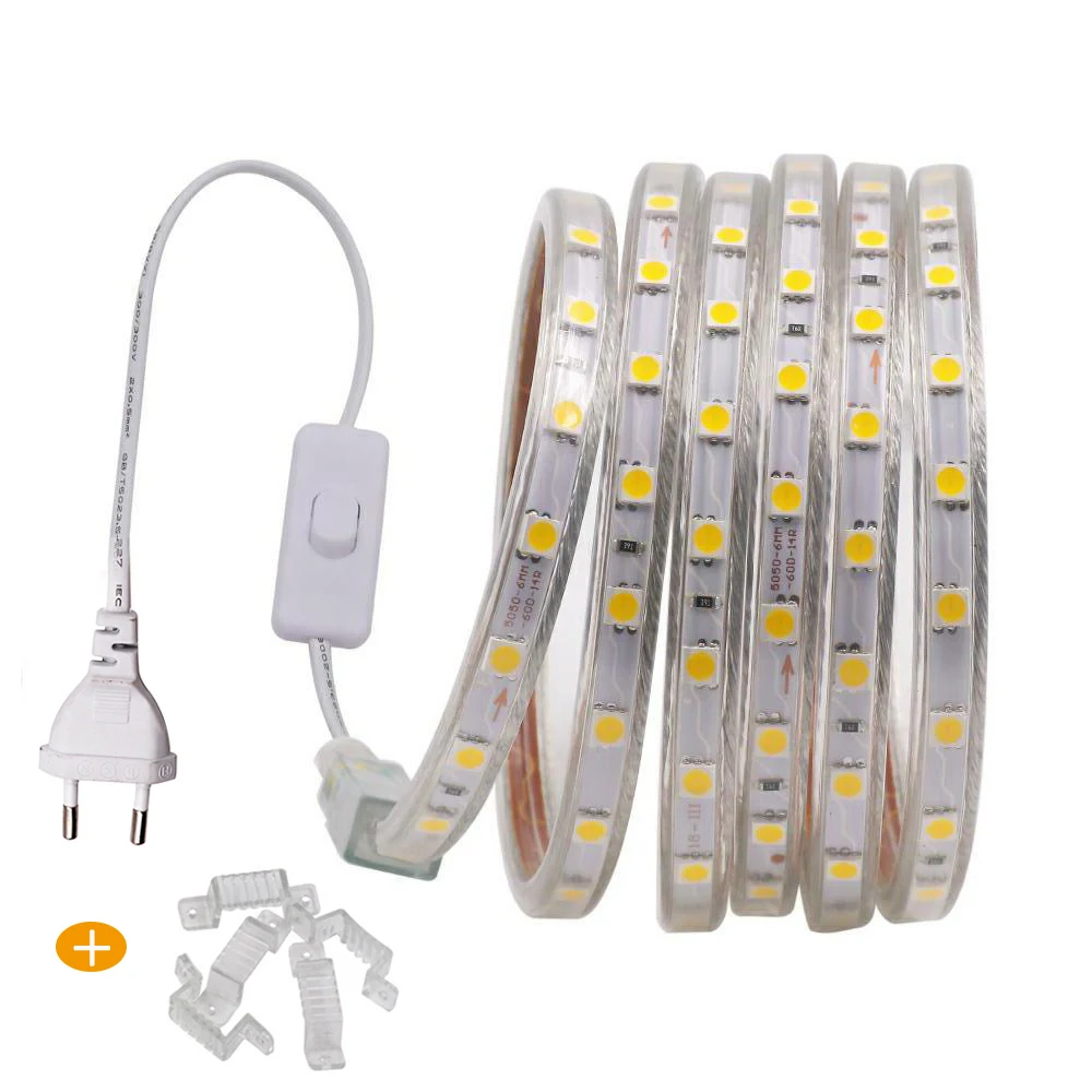 AC 110 В 220 В светодиодный светильник SMD5050 60 Светодиодный s/M гибкая светодиодная лента RGB Водонепроницаемый светодиодный светильник с Bluetooth музыкальным пультом дистанционного управления
