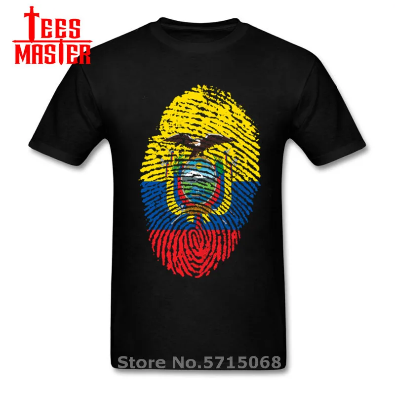 Флаг Эквадора отпечатков пальцев топы для мужчин и женщин Свободные Стиль летняя