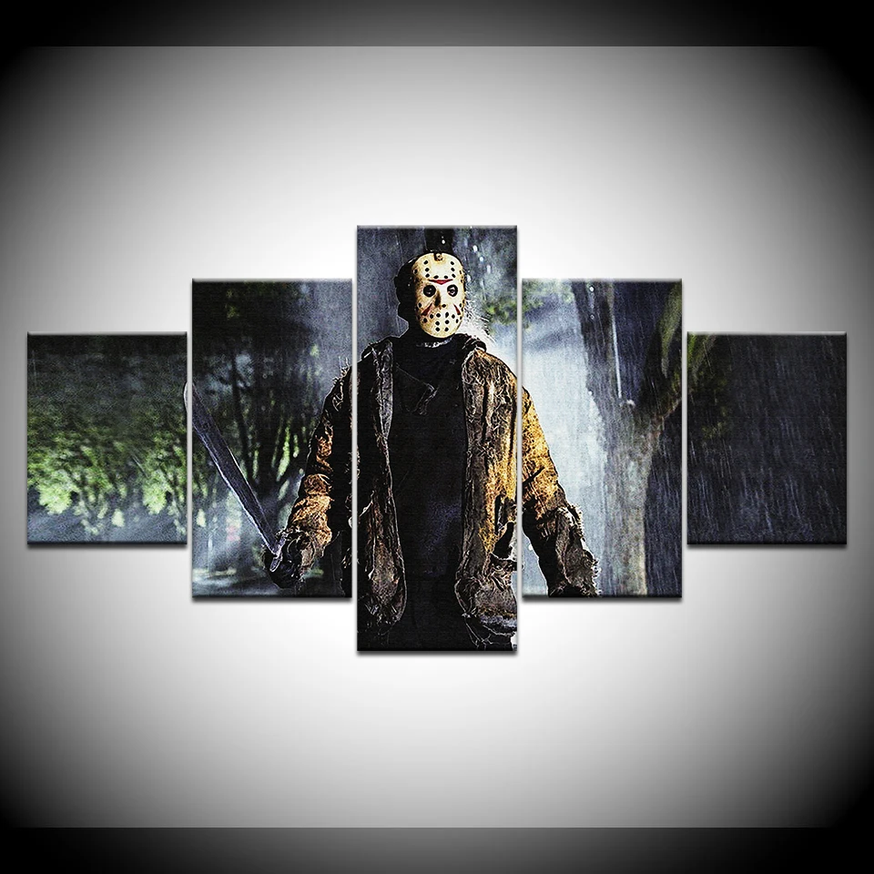 Картина на холсте Jason Voorhees Friday the 13th 5 шт. настенная живопись модульные обои постер