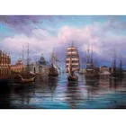 Алмазная живопись Венеция-город на воде 5D полная квадратнаякруглая Алмазная вышивка корабль лодки картина Стразы для рукоделия GG2353