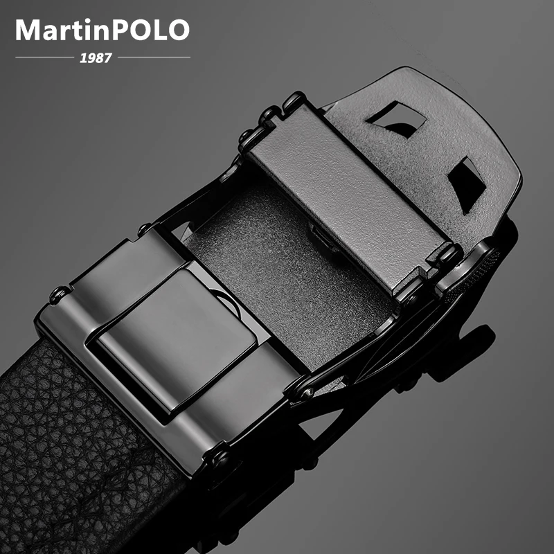 MartinPOLO Fashion Belt Men Automatic Buckle Genuine Leather Mens Belts Cow for high quality MP02201P | Аксессуары для одежды