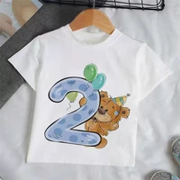 2 4 6 8 years birthday boys girls tshirt cute t shirt childrens clothing number print childs tee clothes costume kids tops
