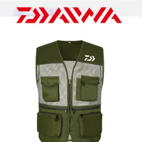 daiwa vest fishing multi pocket vest men fishing vest photography outdoor climbing breathable mesh photography vest customizable