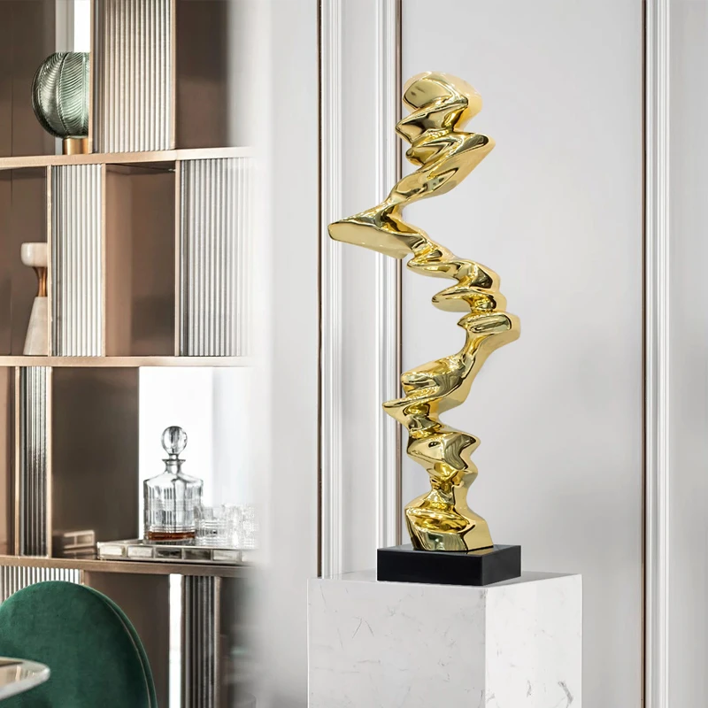 

Светильник лая Роскошная скульптура из нержавеющей стали с гальваническим покрытием, таинственное украшение для гостиницы, гостиной, худо...