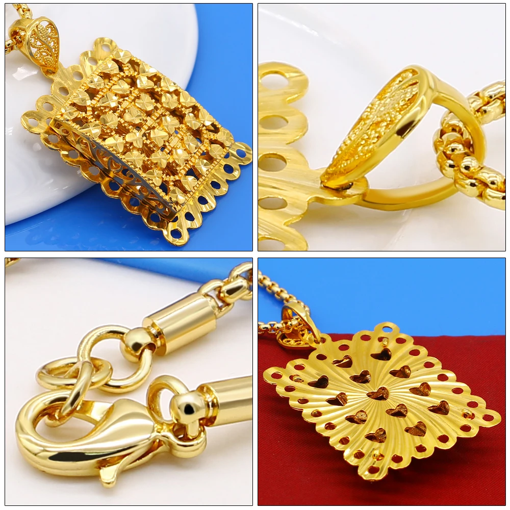 Тайский серебряный Стиль золотых ювелирных изделий женское ожерелье с подвеской