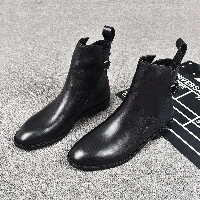 Женские ботильоны челси в британском стиле брендовые ботинки на низком каблуке с