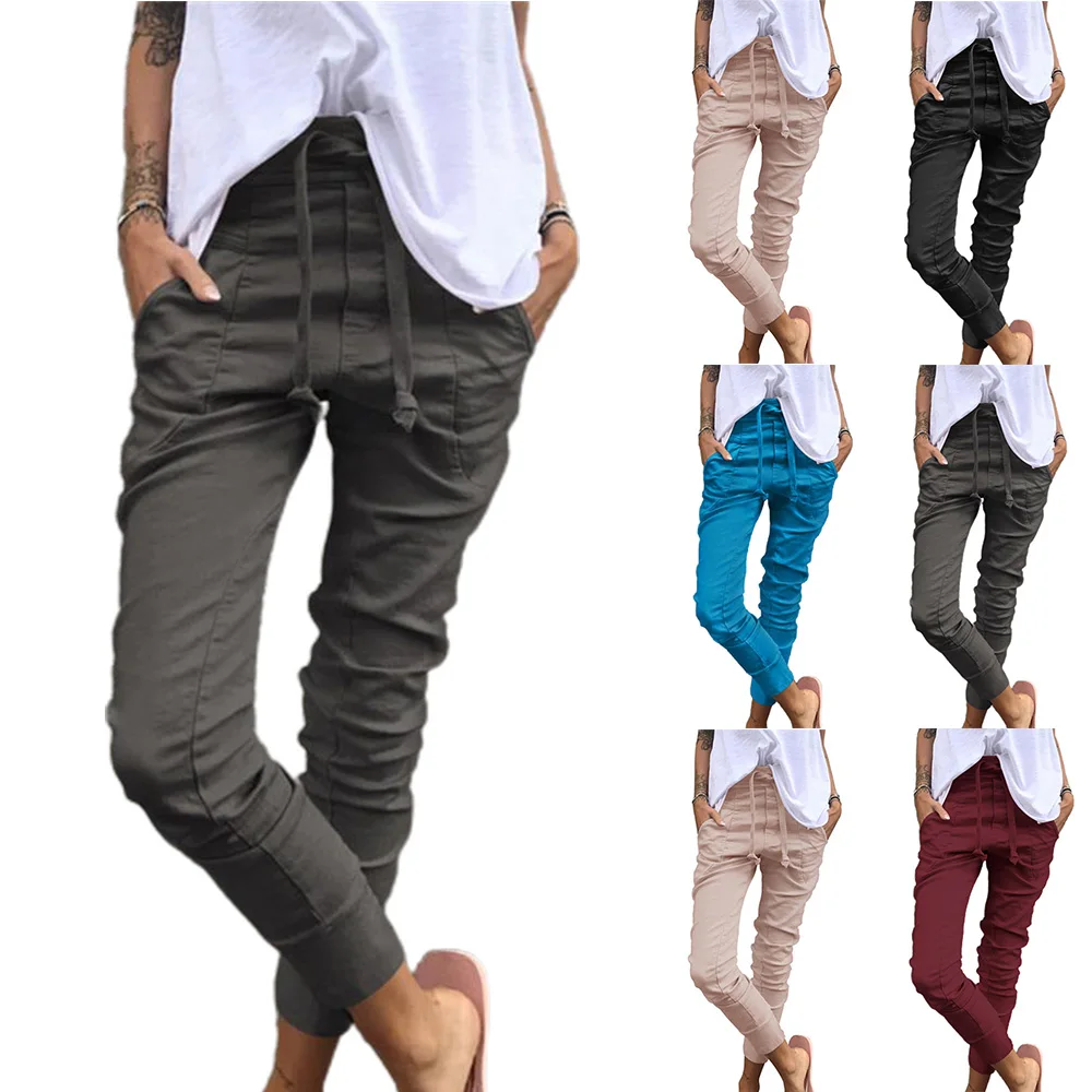 

2021 New Thin Summer Fashion Women's Casual New High Quality Solid Woman Pencil Pants Versatile Commute Leisure Skinny Pants