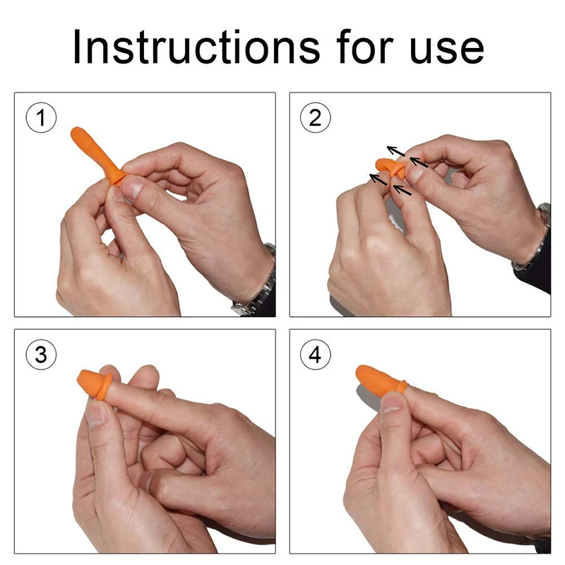 TEENRA 5Pcs Anti-cut Hot Glue Gun Finger Caps Silicone Protector Heat Resistant BBQ Gloves Anti-slip Cover | Дом и сад