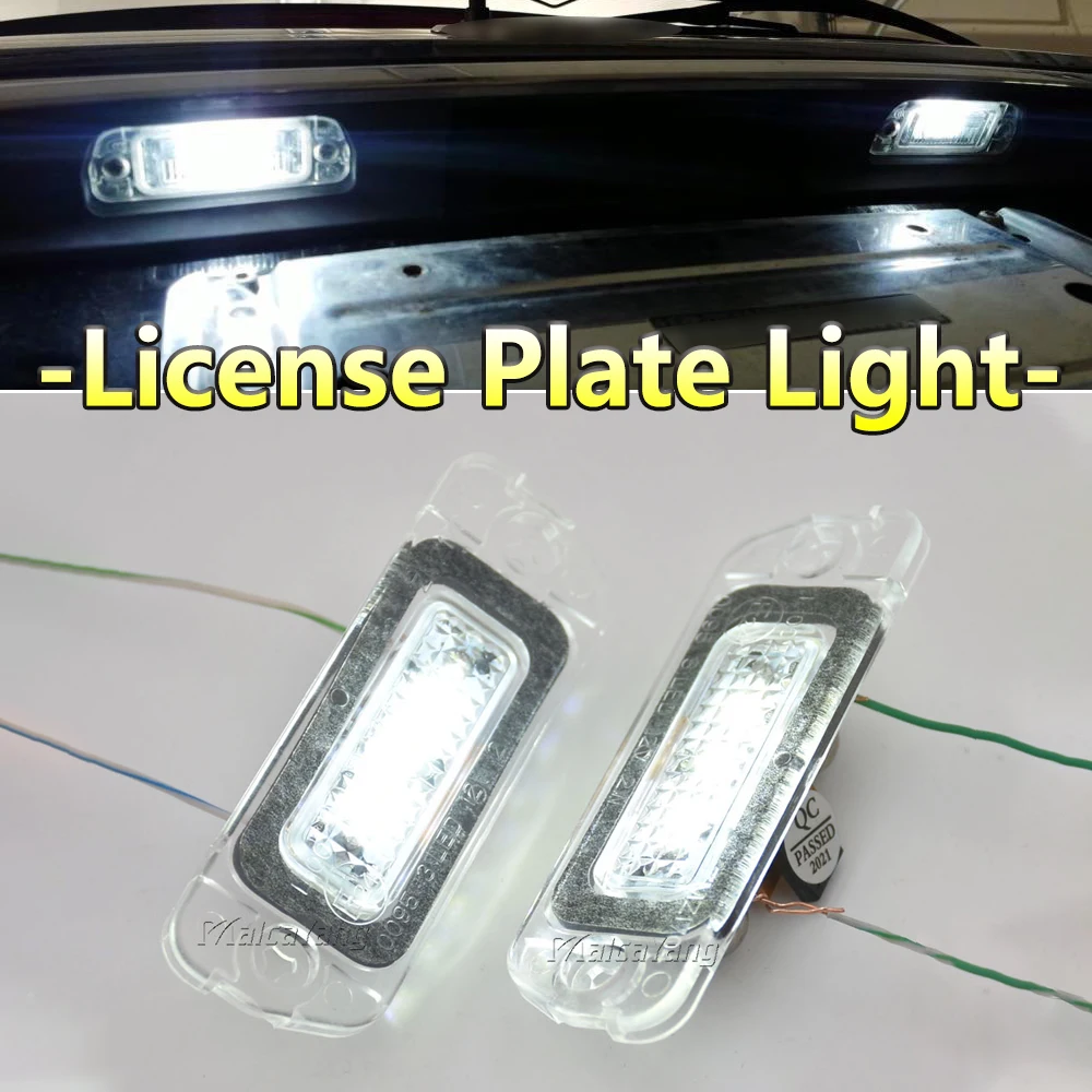 

2pcs Car LED License Number Plate Light No Error For Mercedes Benz W163 W164 X164 W251 V251 ML 280 320 420 GL 350 500 550 AMG