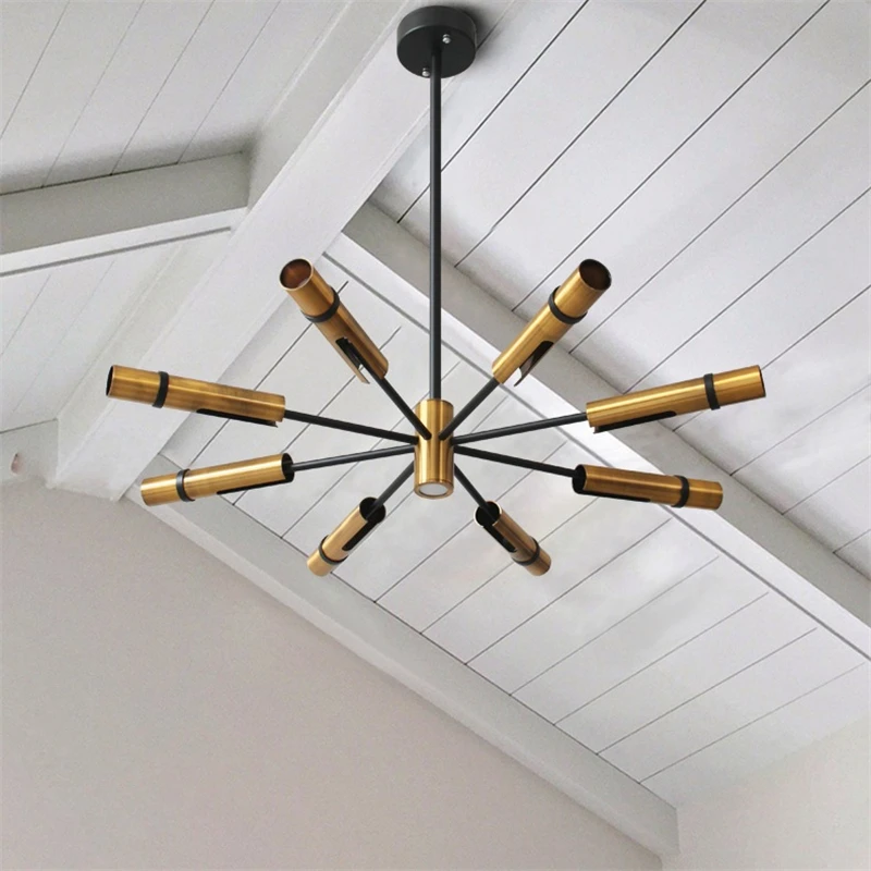 

Modern brozen Spotlight Chandelier Lighting Nordic Designer Chandeliers Ceiling for Living Room Bedroom shop LED hang lamp