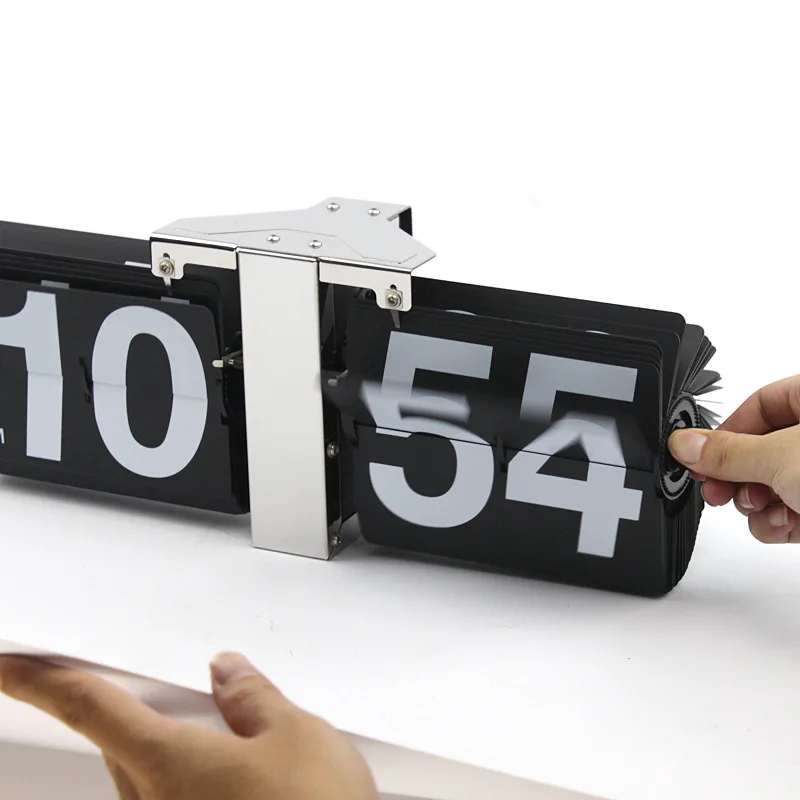 Ретро Флип часы из нержавеющей стали настольные с внутренним механизмом