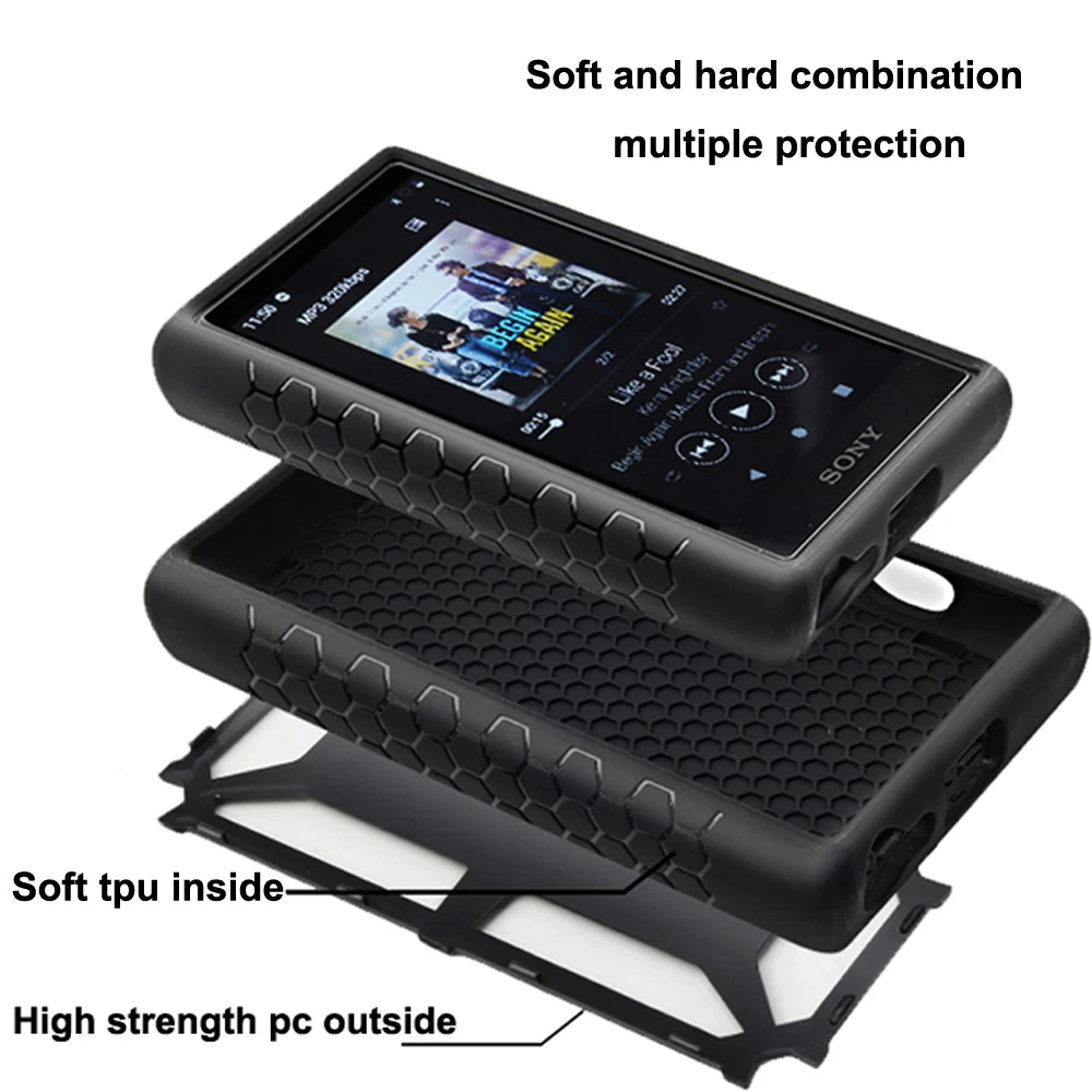 anti skid anti knock shockproof armor full protective skin case cover for sony walkman nw a100 a105 a105hn a106 a106hn a100tps free global shipping