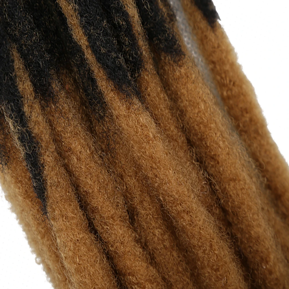 Synthetic Handmade Dreadlocks Crochet Braids Hair Faux Locs Braiding Hair Extensions Afro Kinky Twist For Men Women Black Soft images - 6
