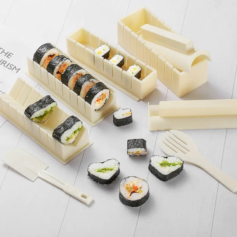 

10 Japanese Sushi Maker Round Sushi Ball Mold Kitchen Gadget Sets Rice Ball Kitchen Accessories Seaweed Rice Onigiri Mold
