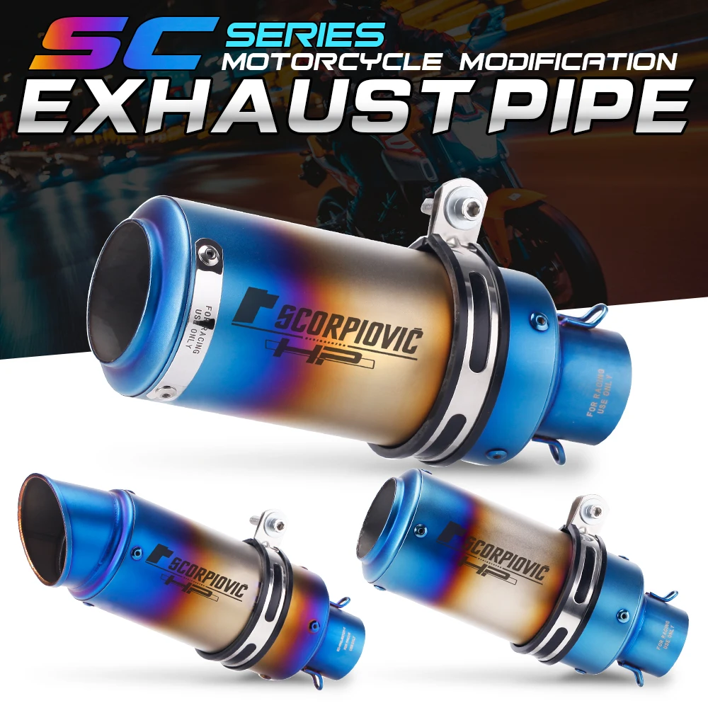 

Motorcycle exhaust pipe, 51mm/60mm exhaust pipe with db killer, carbon fiber muffler, gp-project