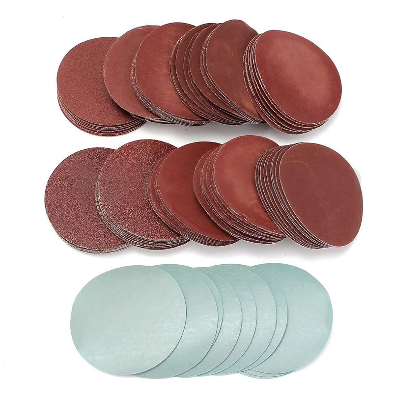 100 шт Деревянные шлифовальные колодки 3 дюйма 75 мм P80 P3000 шлифовальная бумага