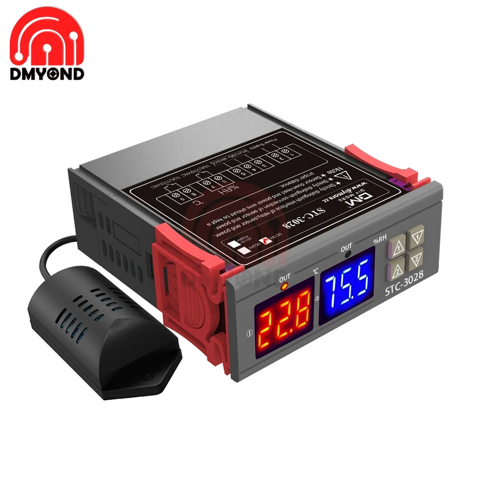 Цифровой регулятор температуры и влажности для инкубатора 12 В термостат