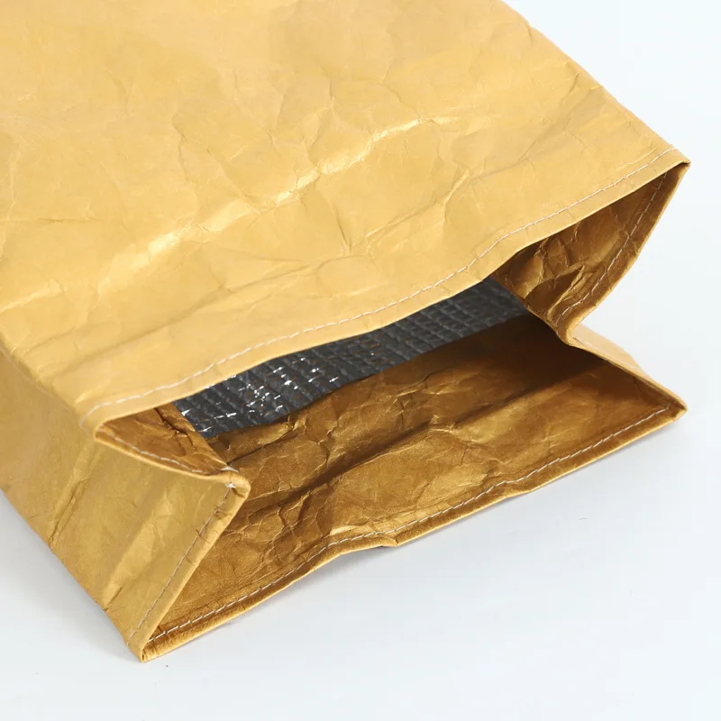 Многоразовые коричневые бумажные пакеты для ланча изолированный Ланч-бокс