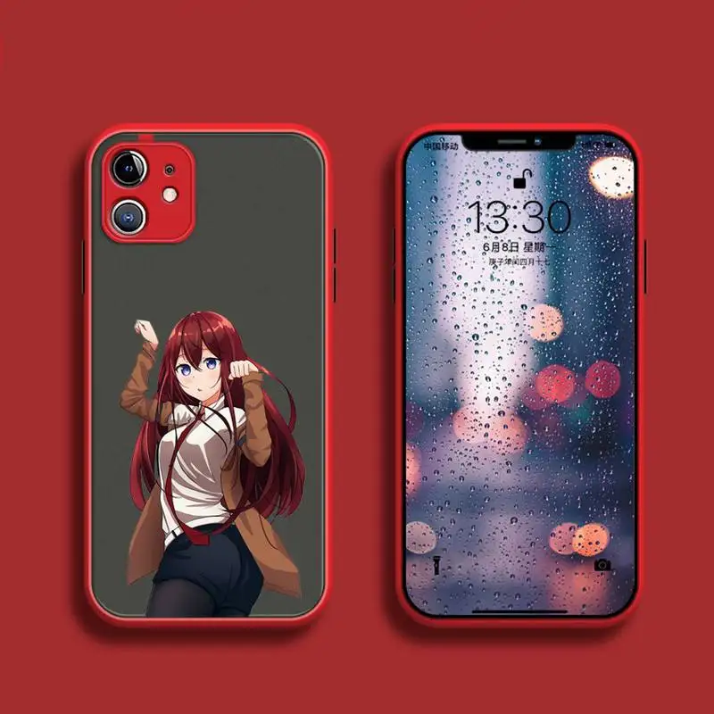 

Babaite Steins Gate Anime Phone Case For iPhone 12 11 Mini Pro XR XS Max 7 8 Plus X Matte transparent White Cover