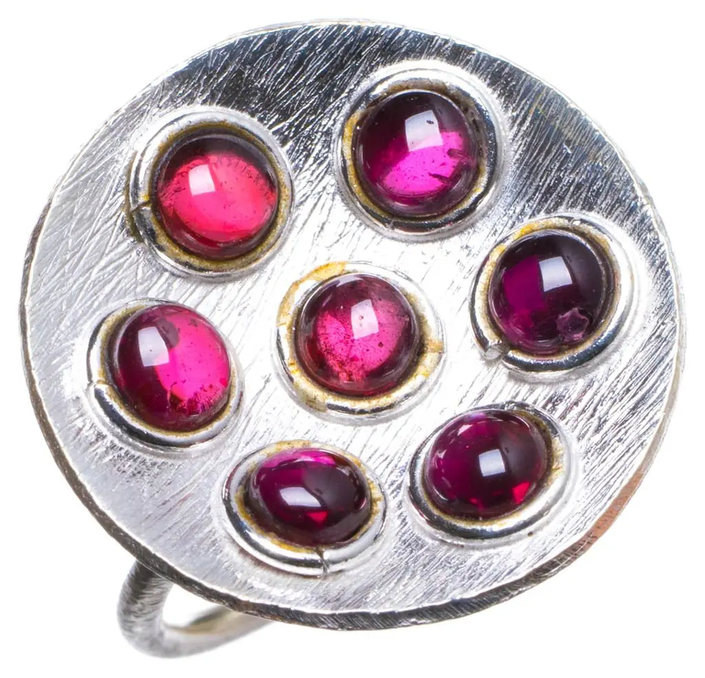 Кольцо ручной работы из натурального аметиста уникальное женское серебряное