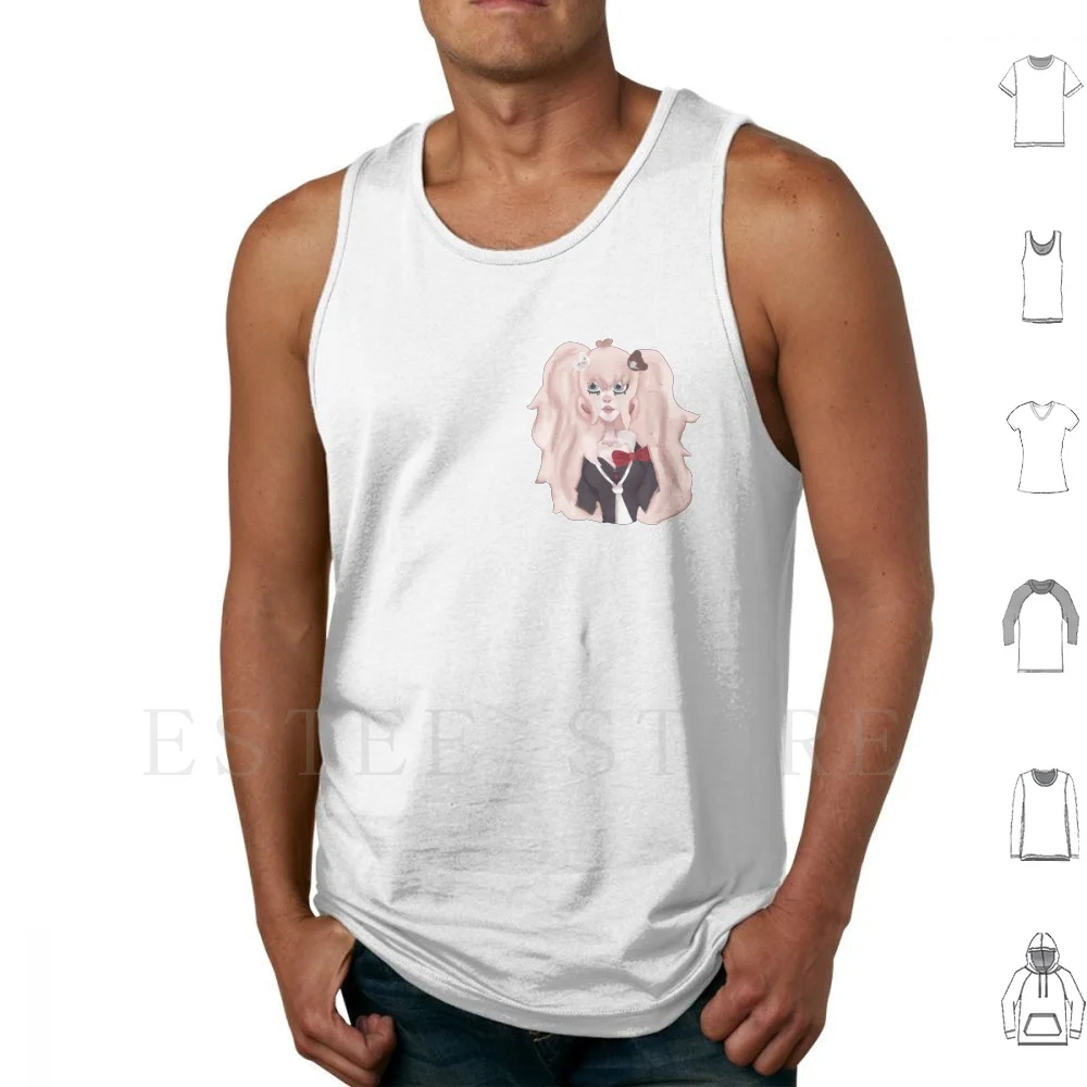 Junko Enoshima Майки Жилет Хлопок Рисунок Danganronpa Despair