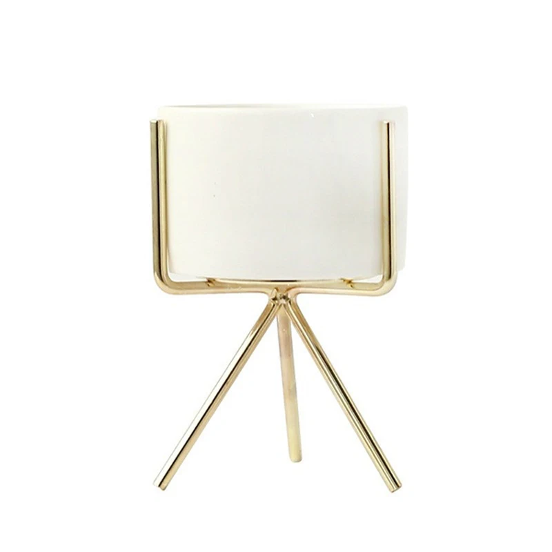 Керамическая железная ваза в скандинавском стиле 3 цвета цветочный горшок для