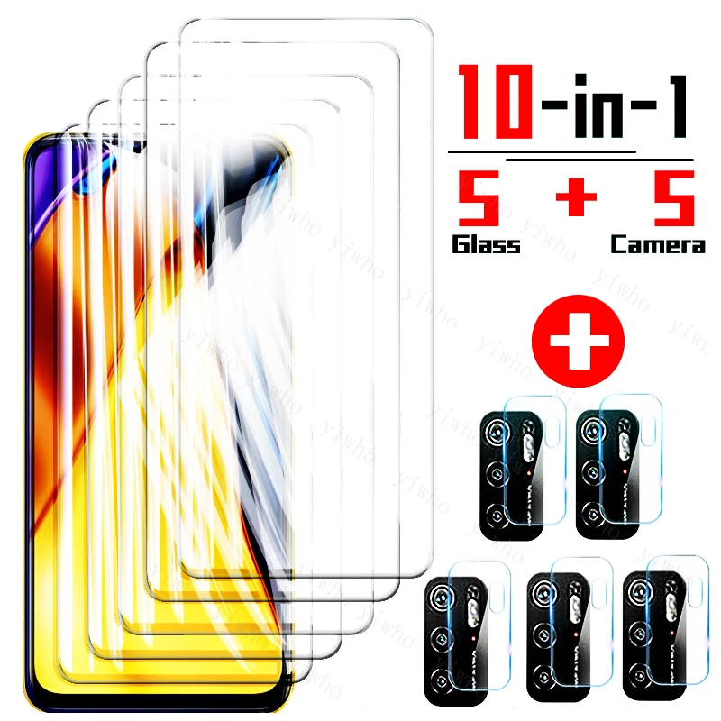 On Poco M3 Pro 5G Tempered Glass for Xiaomi Pocophone M3 Pro X3 Pro NFC F3 5G Glass Camera Screen Protector Mi 10T Pro Lite 11i